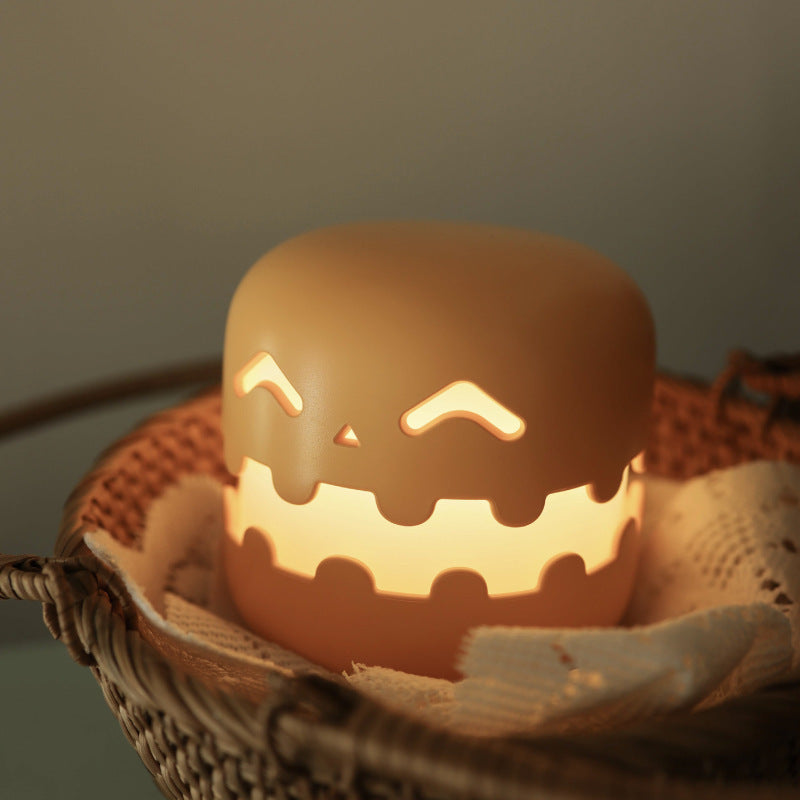 Glow-o-Ween Pumpkin Lamp Bedside Halloween Funny Decoration Ambience Light